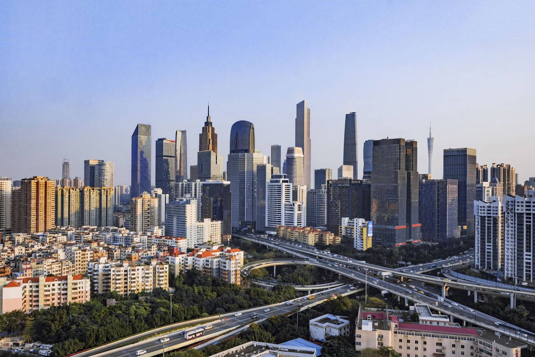 Guangzhou cityscape featuring Zhujiang New Town and Canton Tower